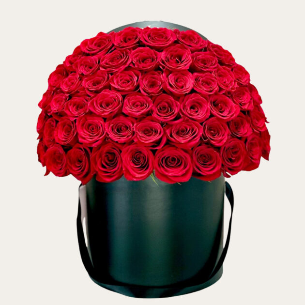 Black bag vase roses