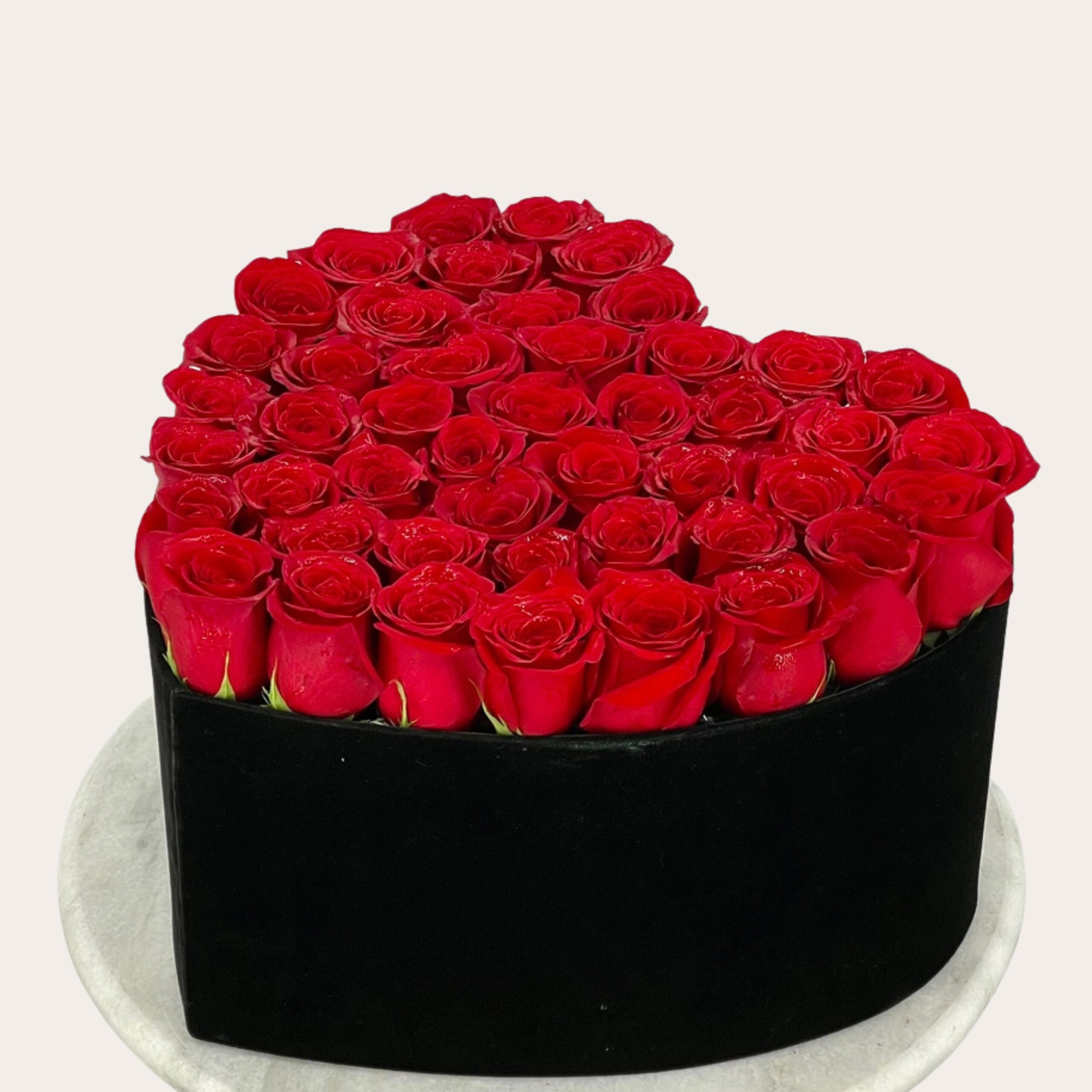 Premium 50 Roses Gift Heart-Shaped Box