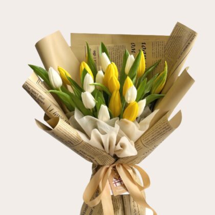 Bella Yellow Tulip Bouquet Dubai – Luxury Fresh Flowers UAE