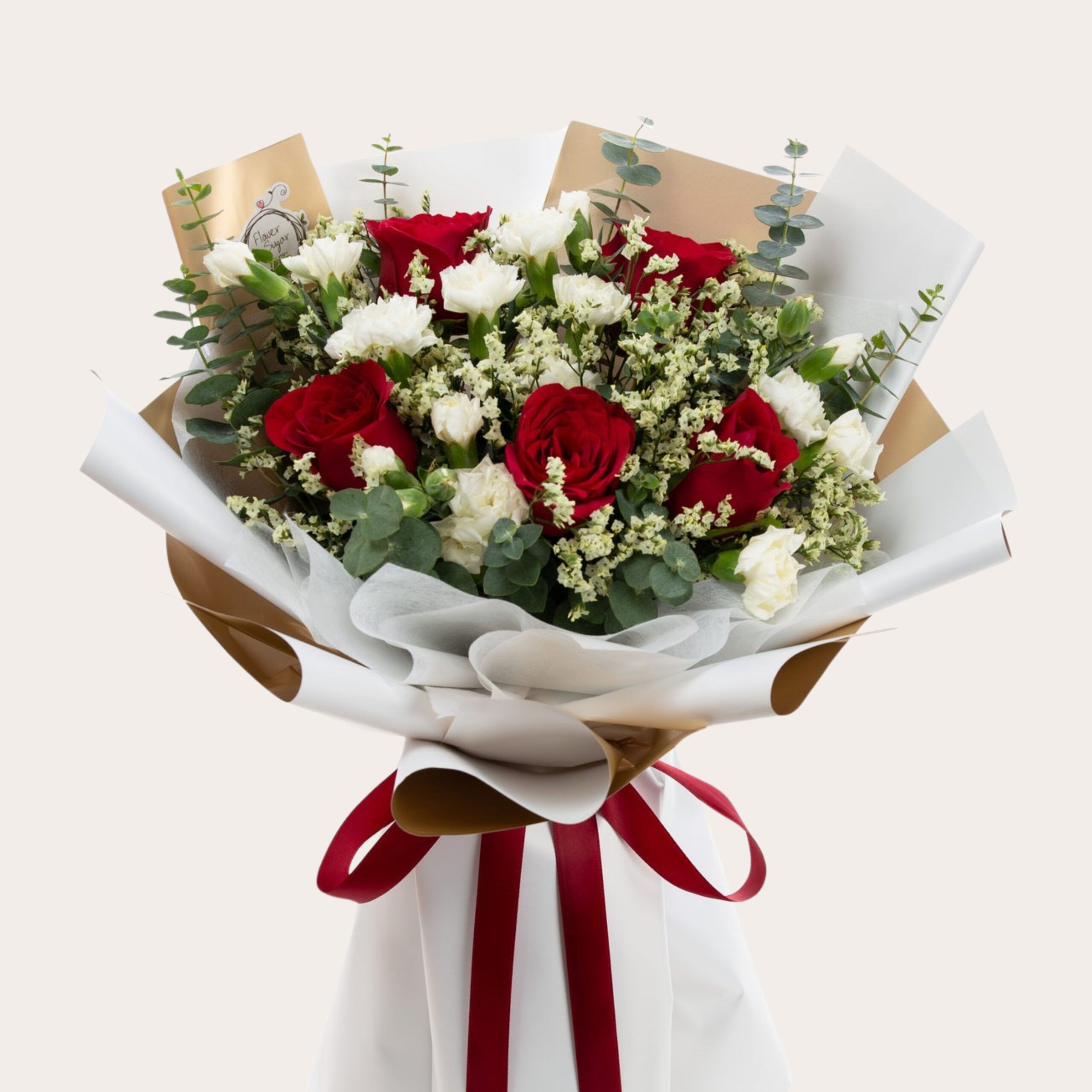 Bloomiana Red Carnation Bouquet Dubai – Luxury Fresh Flowers UAE