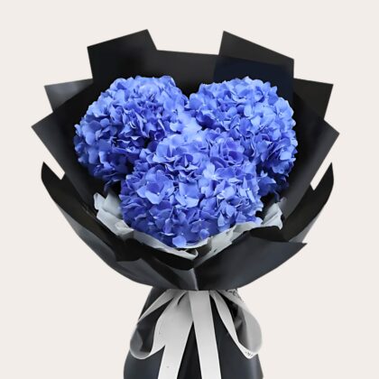 Blue Velvet Hydrangea Bouquet Dubai