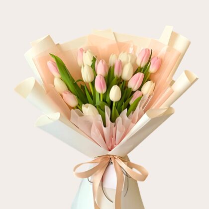 Darling Pink Tulip Bouquet UAE – Same-Day Flower Delivery Dubai