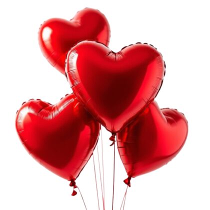 Heart Shape Foil Helium Balloons | Red