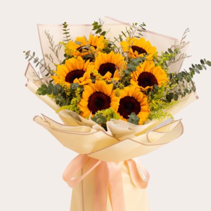 Hearty Sunshine Sunflower Bouquet Dubai – Birthday Gift UAE