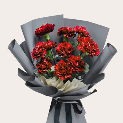 Luxury Red Carnation Bouquet Dubai – Romantic Anniversary Flowers UAE