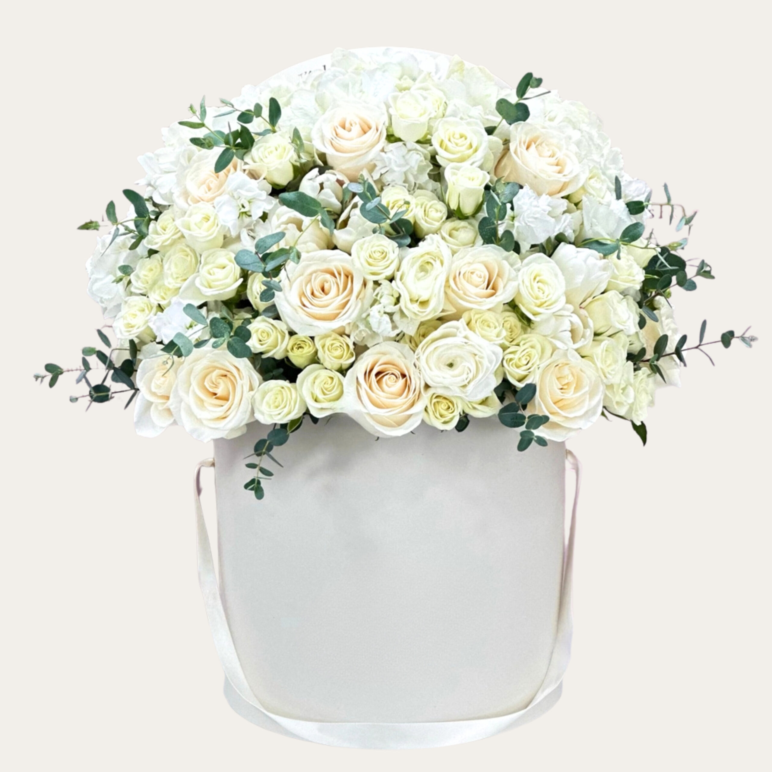 Paradise White Box | White Roses | Luxury Floral Arrangement