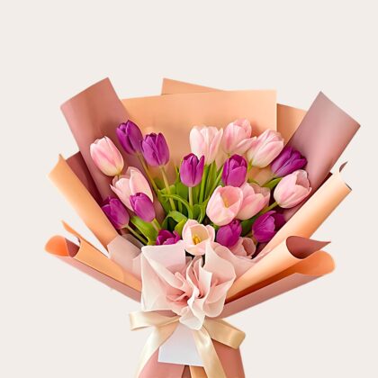 Pink Tulip Bouquet Dubai – Luxury Birthday Flowers UAE