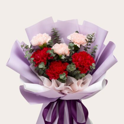 Pink and Red Carnation Flowers UAE – Fresh Gift Bouquet Dubai