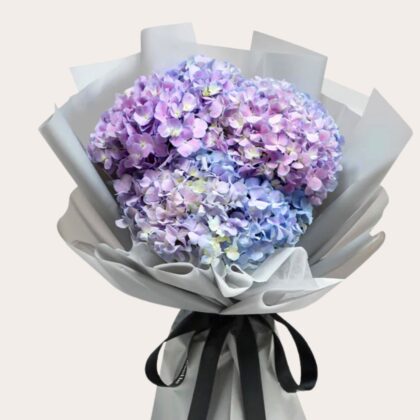 Purple Aura Darling Hydrangeas Bouquet UAE