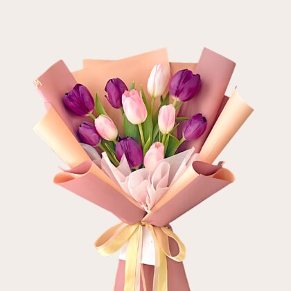 Purple and Pink Tulip Flowers UAE – Same-Day Delivery Dubai