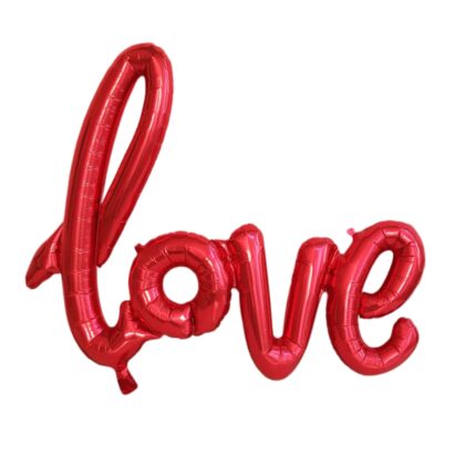 Red Love Foil Alphabate