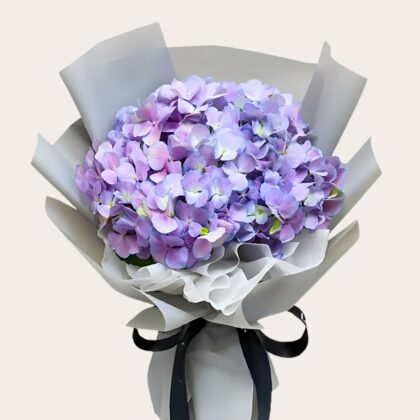 Velvet Violet Hydrangea Bouquet Dubai